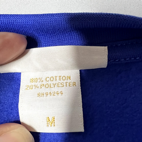 Tia Designs Medium Cotton Jacket Embellished Rhinestones Zip Sailboats Nautical - Picture 7 of 15